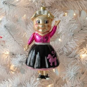 Rich’s Macys Priscilla Pink Pig Holiday Ride Christmas Ornament 50th Anniversary